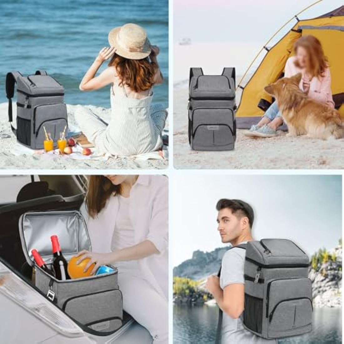 MOSISO Insulated Cooler Backpack – 40 Cans Large Leakproof Soft Bag