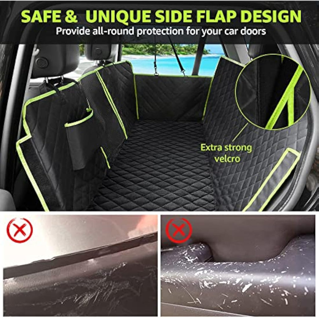 Nzonpet XL Dog Back Seat Cover for Trucks – Waterproof Hammock, Green