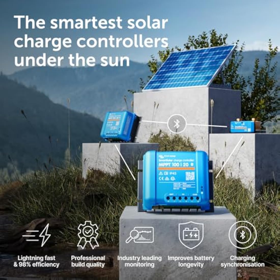 Victron Energy SmartSolar MPPT 100/20 Charge Controller with Bluetooth