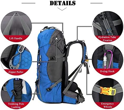 Jolof Store 60L Waterproof Hiking Backpack – Lightweight Camping Rucksack
