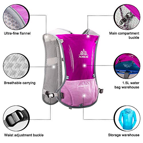 HINATAA Lightweight Running Hydration Vest | 5L Breathable Hiking Pack