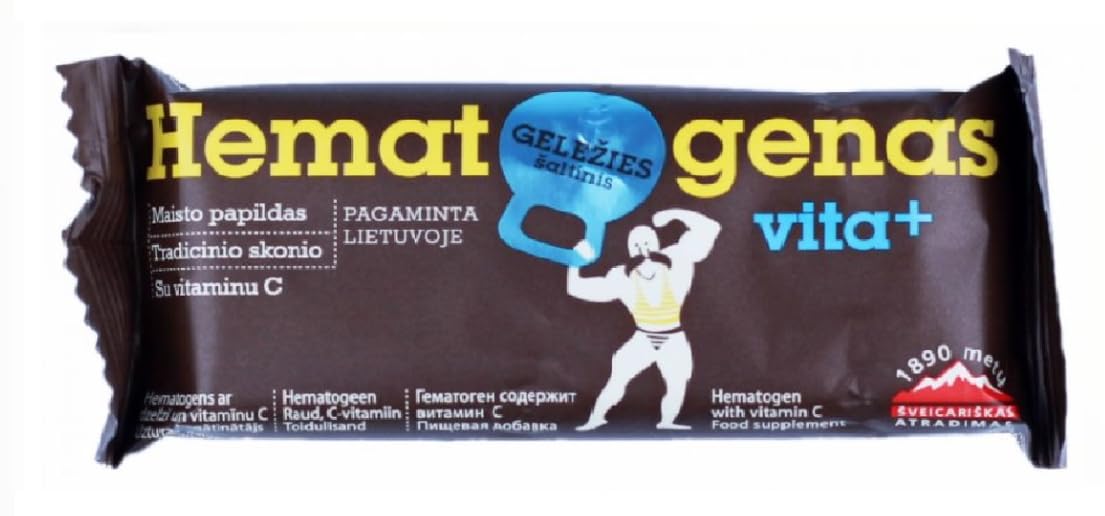 Hematogen Vita+ Iron Supplement Bar with Vitamin C - 50g (Pack of 5)