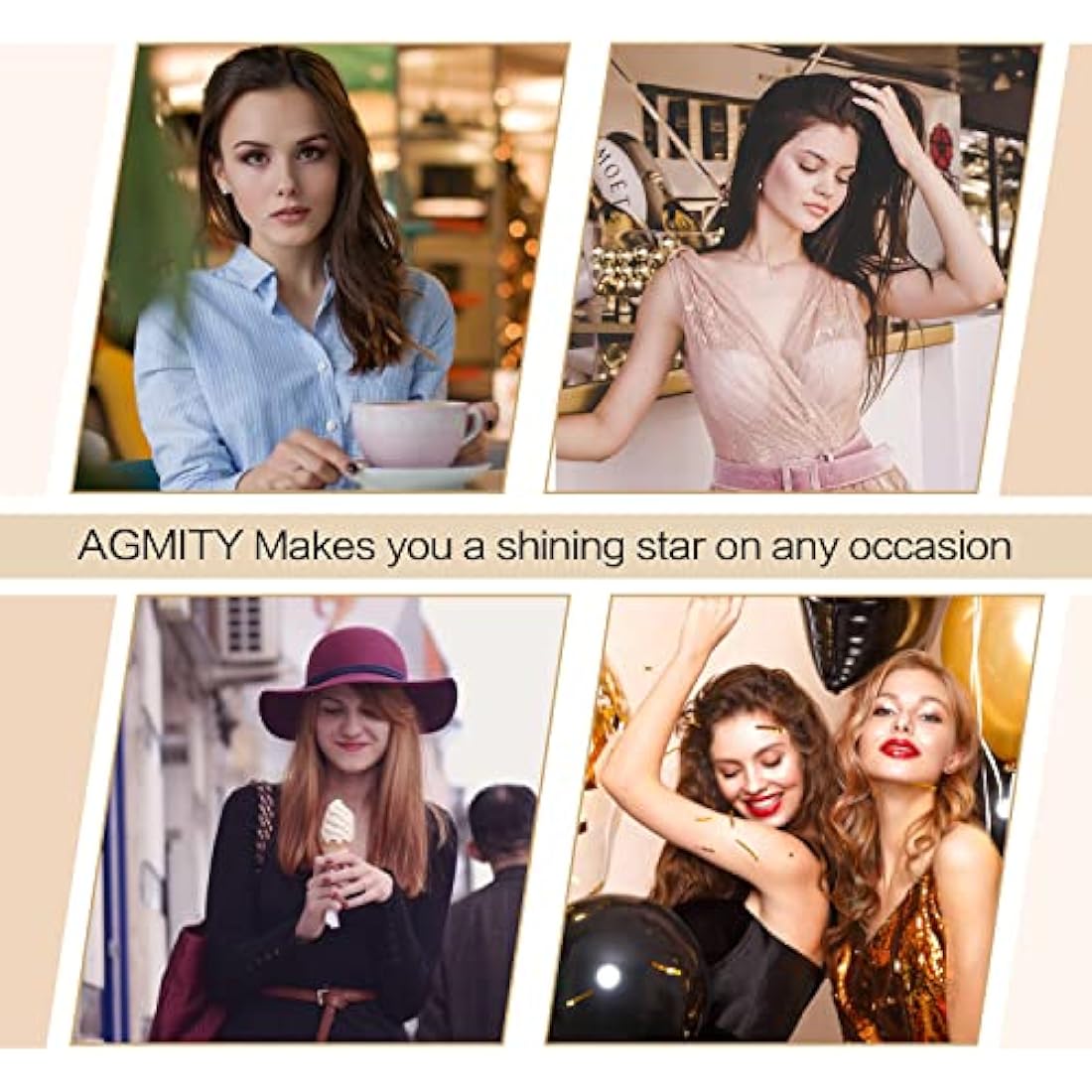 AGMITY Tape in Hair Extensions – 16 Inch Remy Human Hair #1B Black