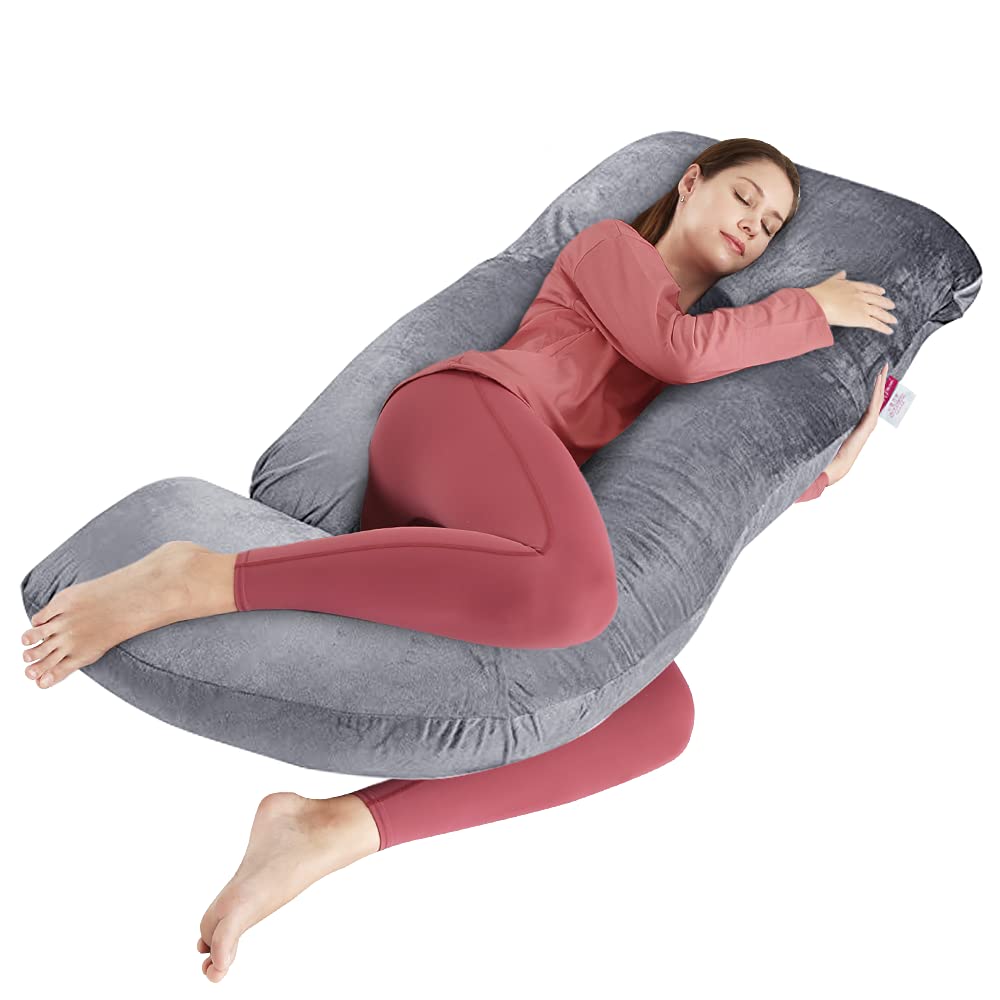 Wndy's Dream 60 Inch J-Shaped Pregnancy Pillow | Full Body Support