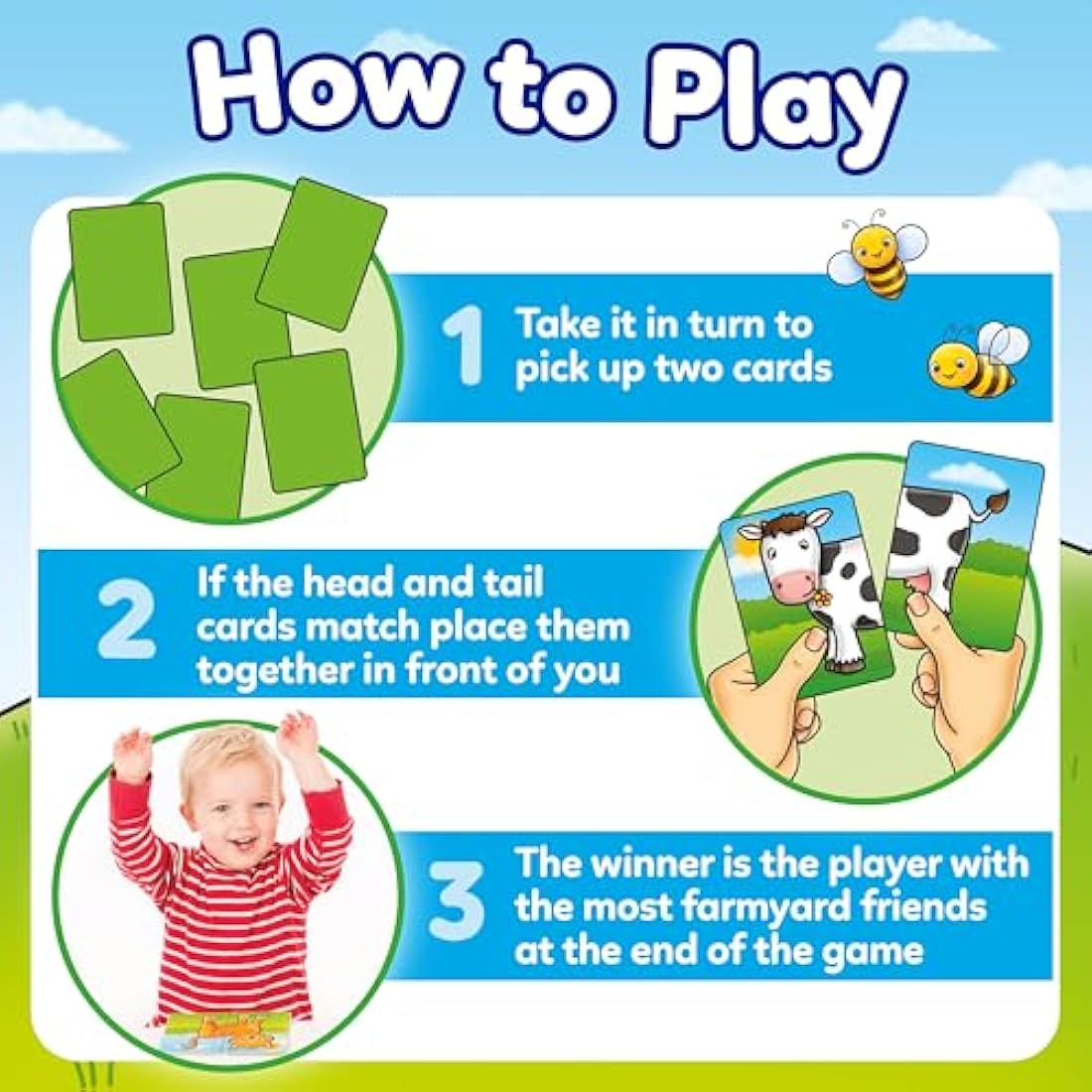 Orchard Toys Farmyard Heads and Tails Matching Game for Toddlers