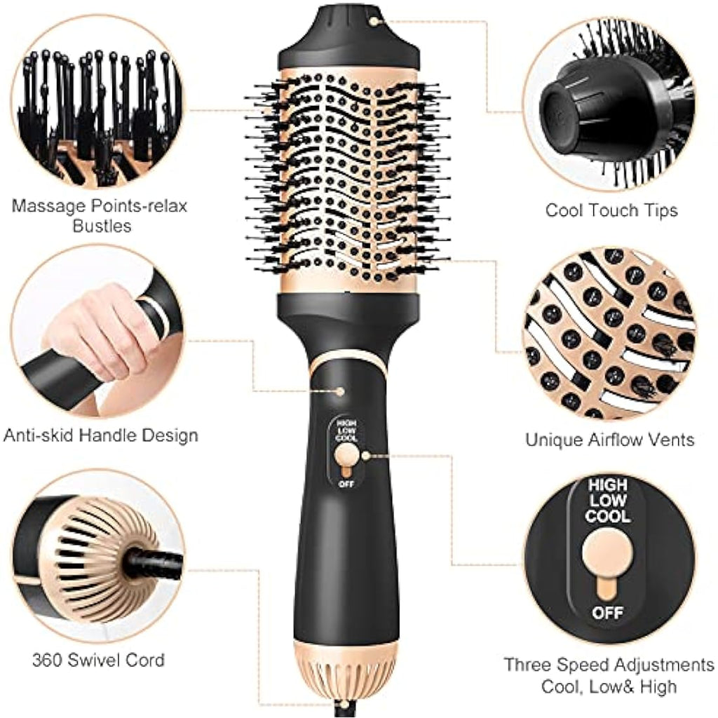 4-in-1 Hair Dryer Brush | Ionic Ceramic Styler & Volumizer