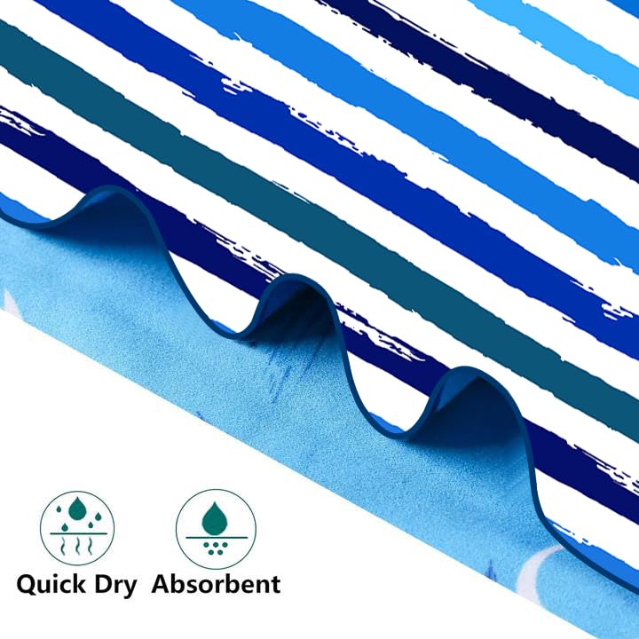 JAODFK Microfibre Beach Towel 71"X32" Quick Dry Lightweight Sand Free Extra Large Thin Towels Travel Essentials For Adults Womens Swim Bath - image 4