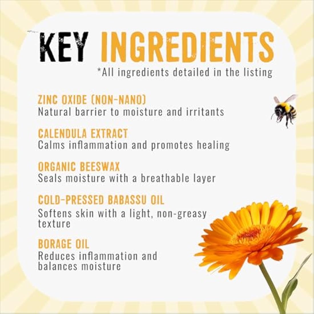 Lyonsleaf Zinc and Calendula Cream – 100% Natural Skin Balm 120ml