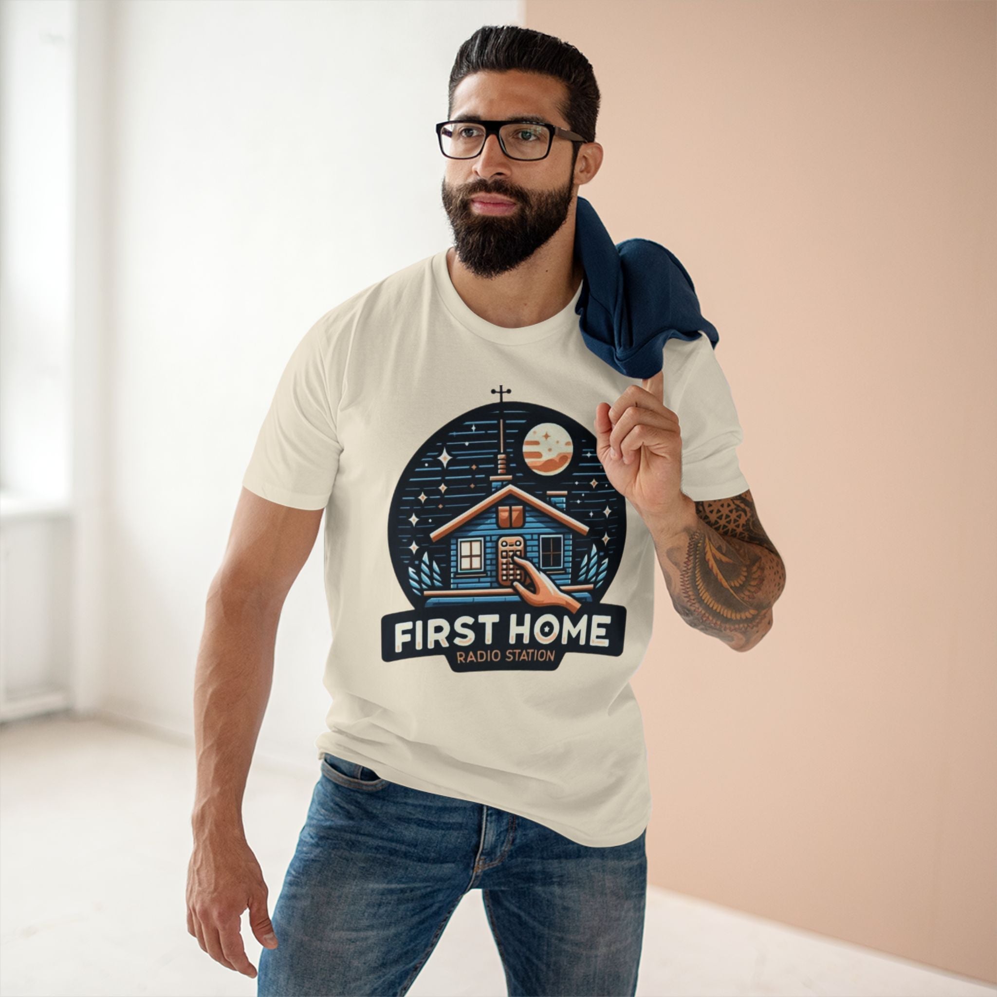 First Home Radio Station Graphic Tee - Celebrate Unity and Nostalgia