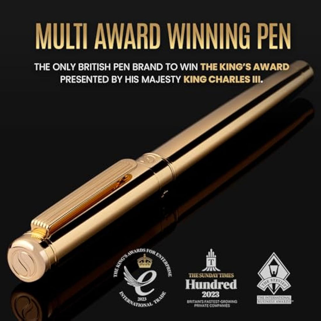 Luxury Fountain Pen – Gold Plated with Schmidt Fine Nib