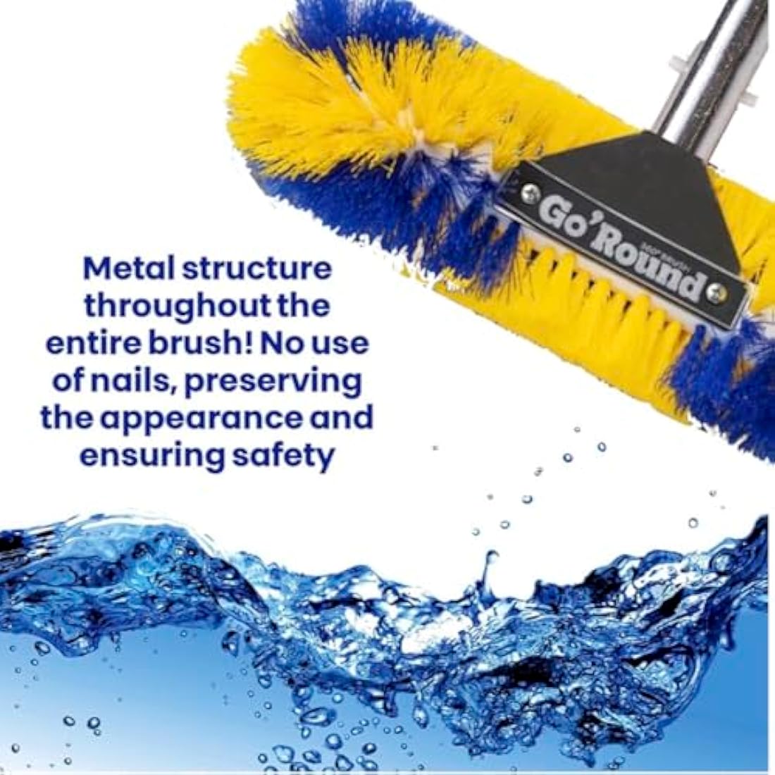 Jolof Store GoRound 360 Pro Pool Brush – 12 Inch Corner Cleaning Tool