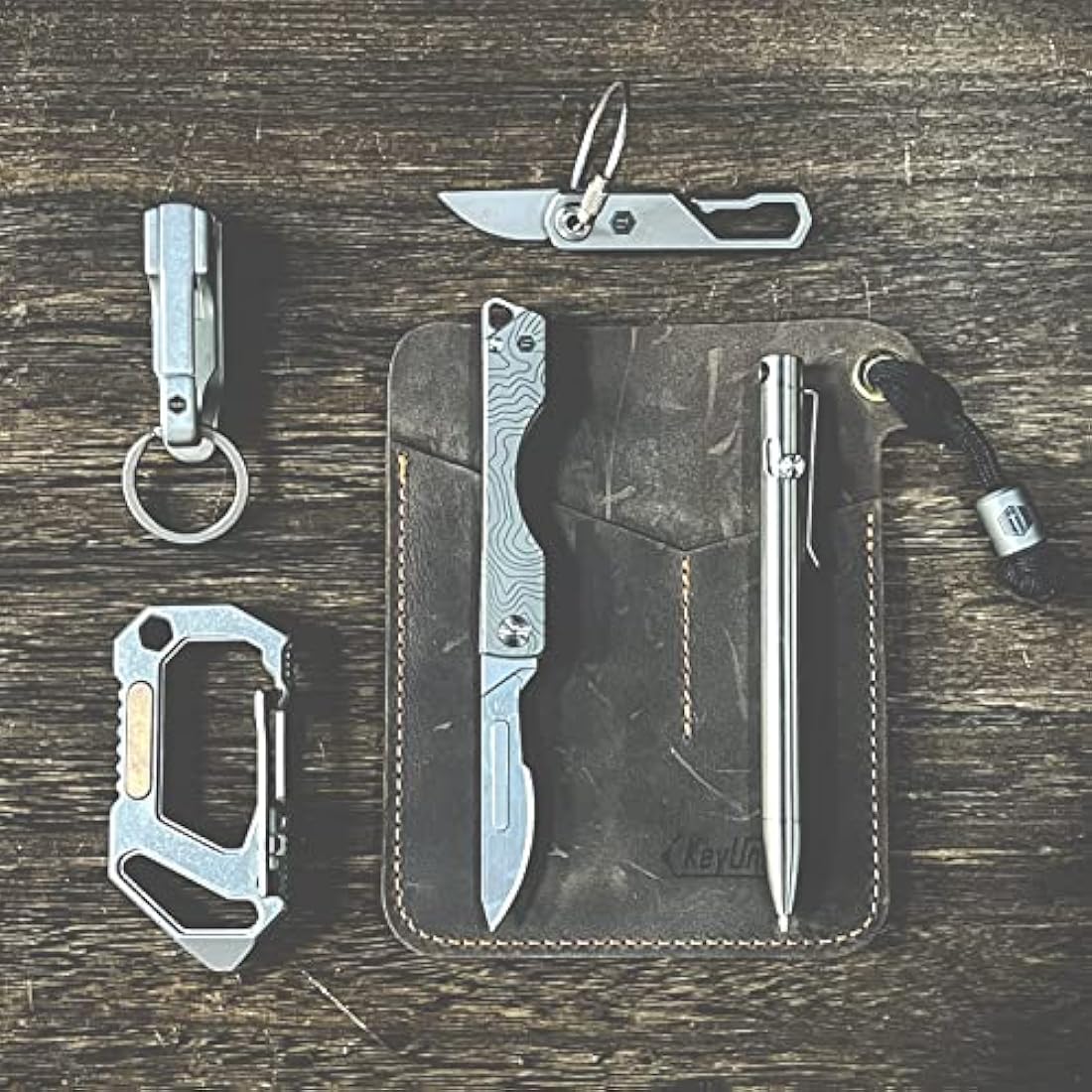 KeyUnity KP01 Titanium EDC Ballpoint Pen – Retractable Pocket Pen