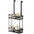 Axroad Mall 2-Tier Over Door Shower Caddy – Rustproof Hanging Shelf, Black