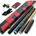 CUESOUL 57" Hand-Spliced 3/4 Snooker Cue | Ash Wood with Leatherette Case