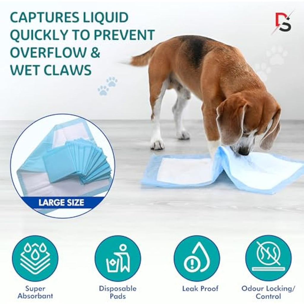 Jolof Store Puppy Training Pads – 50 Pack Absorbent 60x60cm Pee Pads