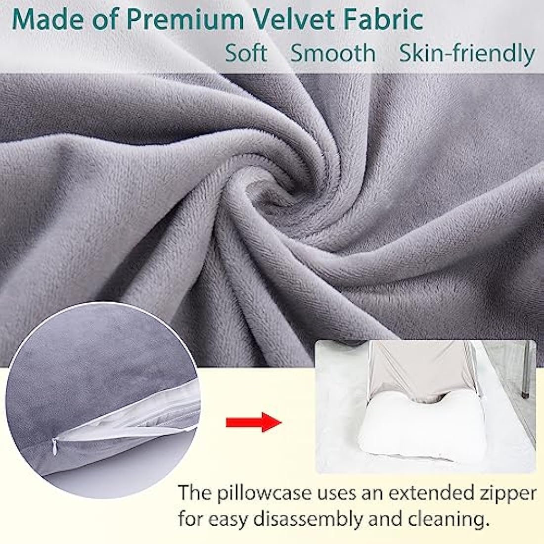 AS AWESLING U-Shaped Pregnancy Pillow | Full Body Support Velvet Cover