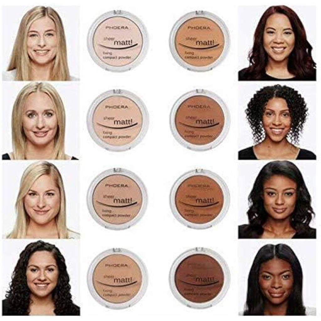 PHOERA Sheer Matte Fixing Powder – Long Lasting Vegan Pressed Powder
