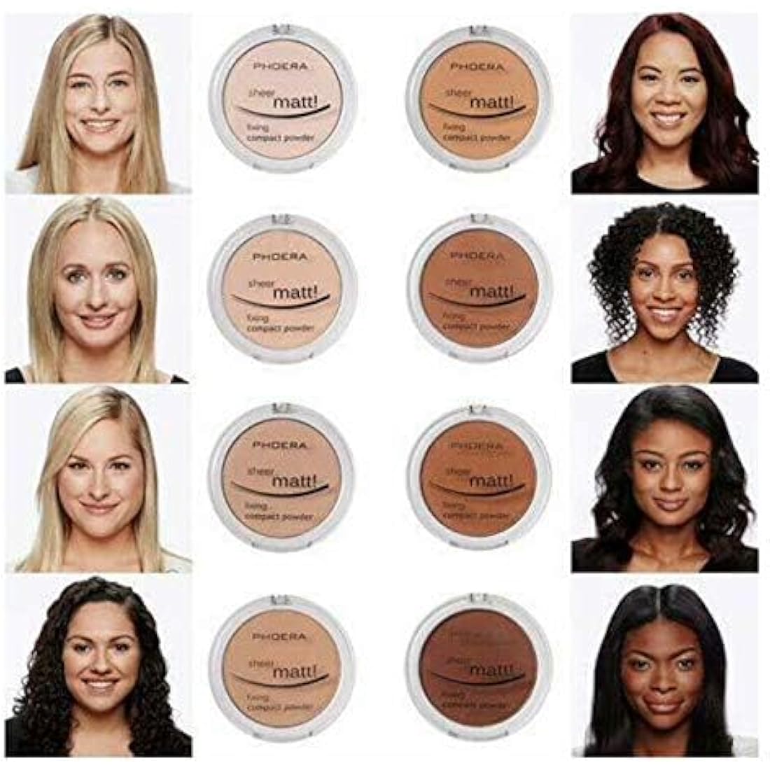 PHOERA Sheer Matte Fixing Powder – Long Lasting Vegan Pressed Powder