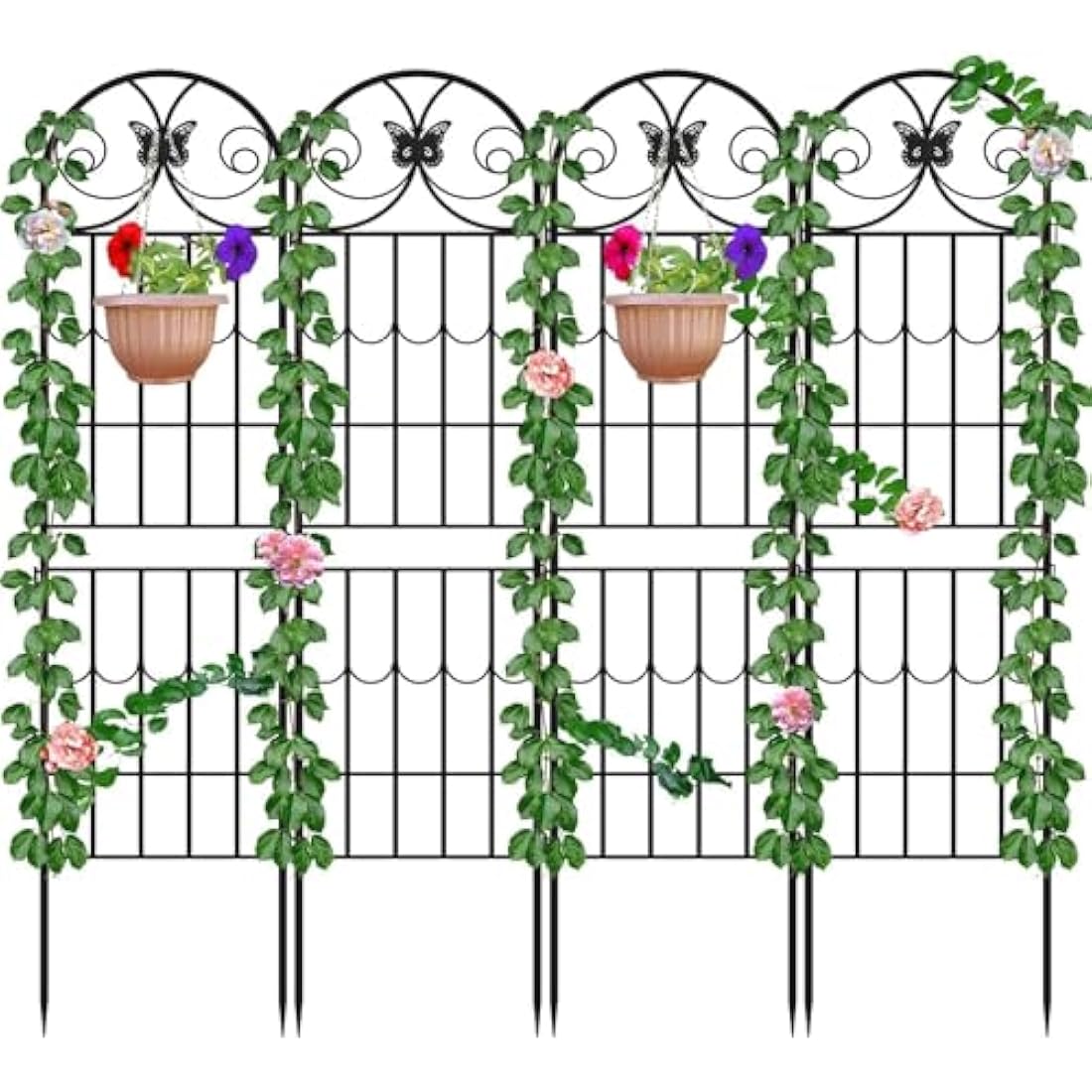 2.2M Garden Trellis | 4 Pack Rustproof Metal Plant Support