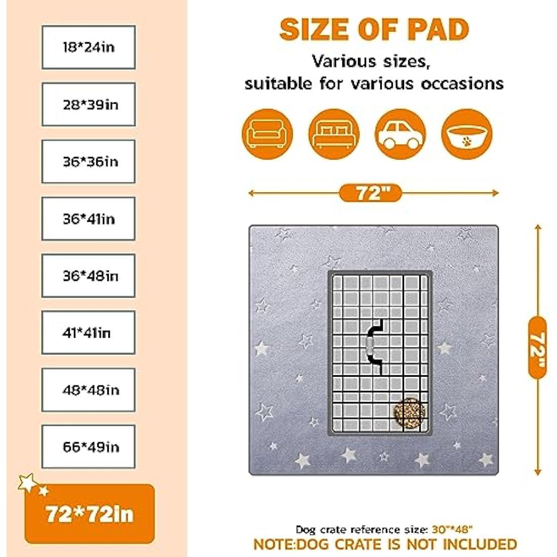 Jolof Store Washable Puppy Pads – Extra Large 182x182cm Waterproof Mat