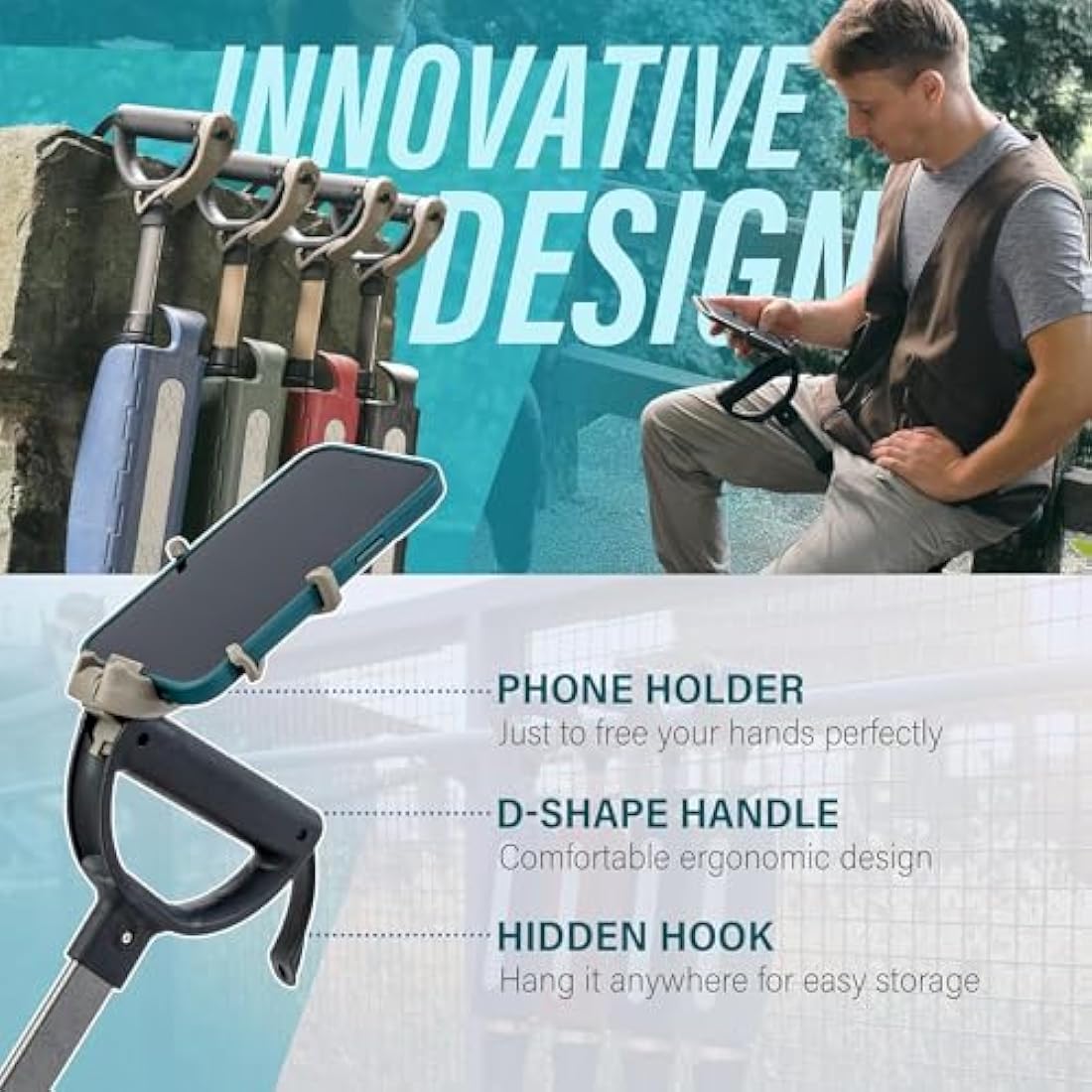 Ta-Da Chair Series 2 PRO | Adjustable Walking Stick with Seat