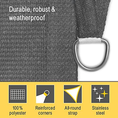 Sol Royal SolVision HS9 Triangle Sun Shade Sail – HDPE UV Protection, 6m