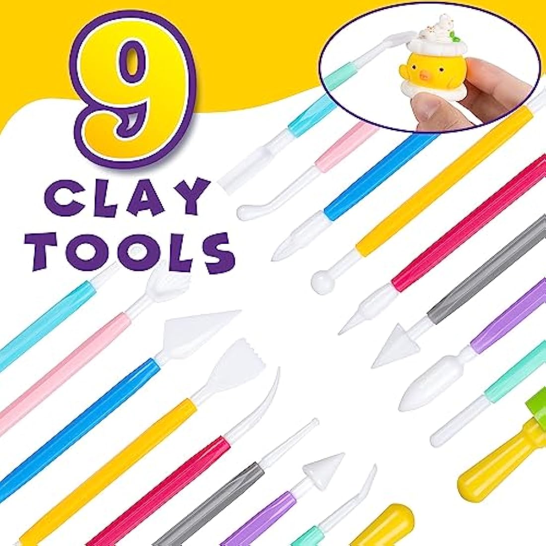 SUNCLAY Air Dry Clay Kit - 45 Colors with 80-Page Project Book & Tools