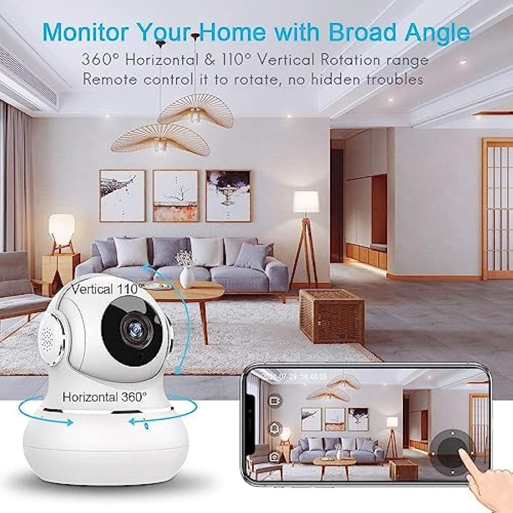 Litokam 2K Indoor Security Camera – 360° Pan/Tilt WiFi Baby Monitor, 2-Pack
