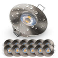 EMOS IP44 Waterproof LED Recessed Downlights - 5W Warm White, Pack of 12