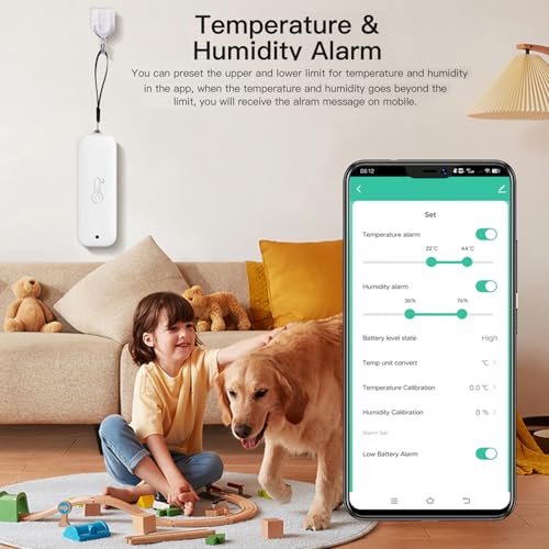 WiFi Smart Temperature and Humidity Sensor – Tuya App Monitor