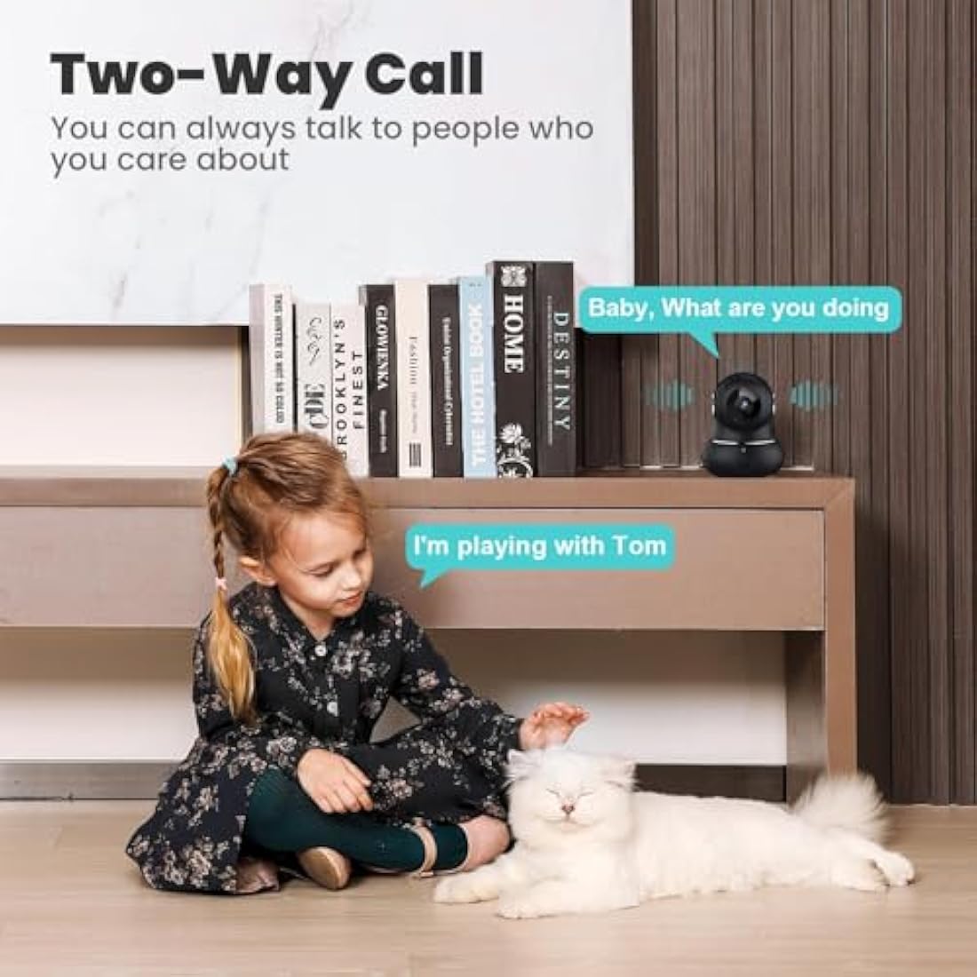 Litokam 2K Indoor Security Camera – 360° Pan/Tilt WiFi Baby Monitor