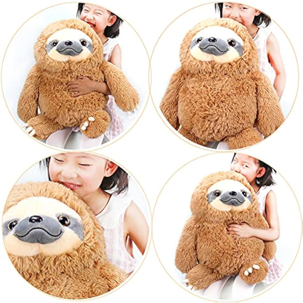 Winsterch Large Sloth Stuffed Animal - 20 Inch Plush Toy - Brown