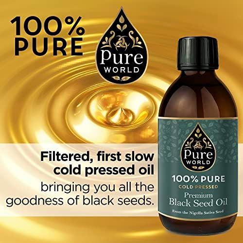 Black Seed Oil – 250ml Cold Pressed Nigella Sativa Glass Bottle