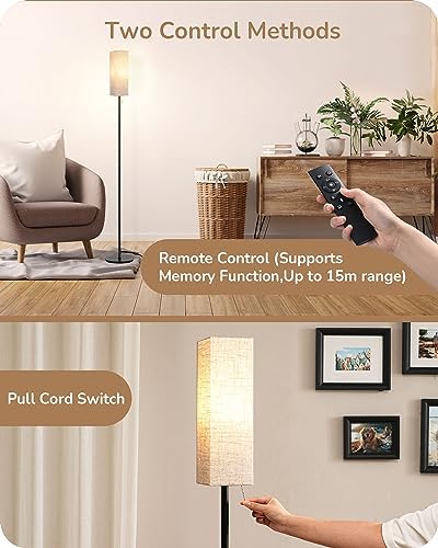 EDISHINE LED Floor Lamp – Dimmable Standing Lamp with Remote Control