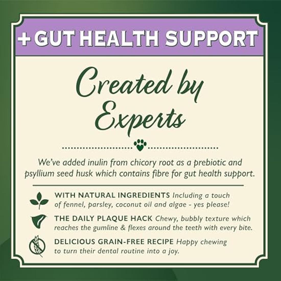 Lily's Kitchen Woofbrush Gut Health Dental Chews for Medium Dogs – 35ct