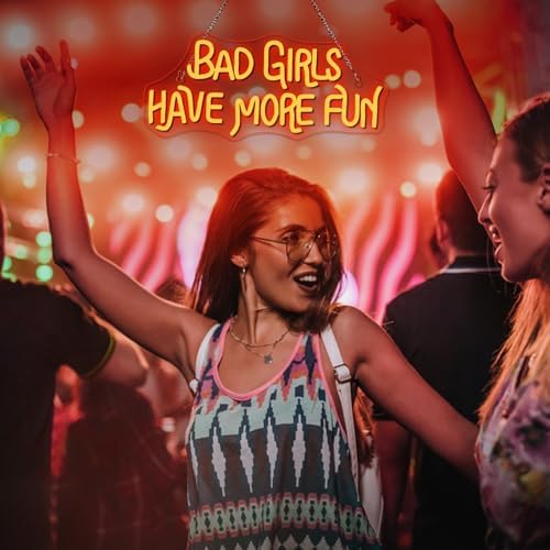 Jolof Store Bad Girls Have More Fun Neon Sign | Red LED Wall Decor