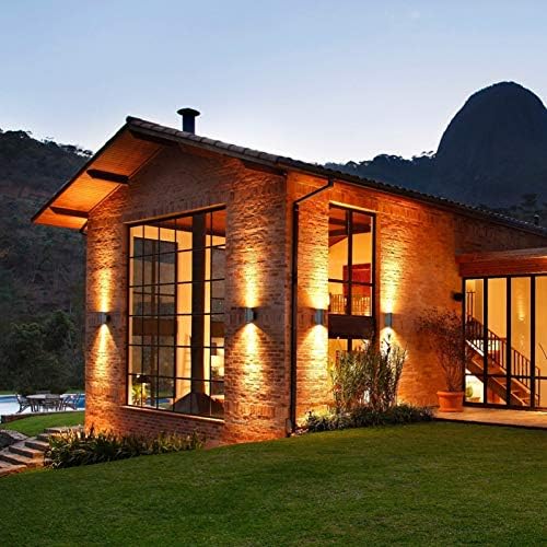 Klighten IP65 Outdoor Wall Light – 2 Pack Modern Aluminum Up Down Lamp