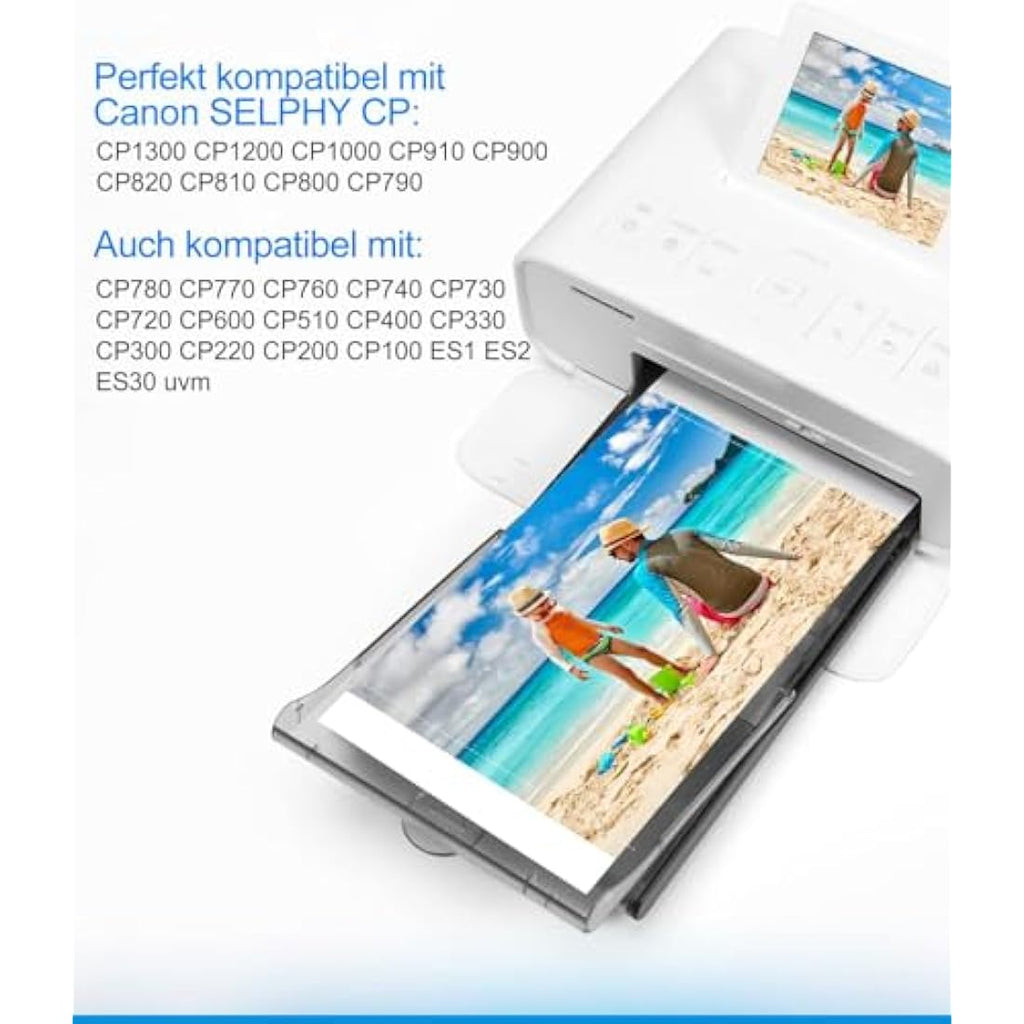 Jolof Store KP-108IN Photo Paper & Ink for Canon Selphy CP1300 - 216 Sheets