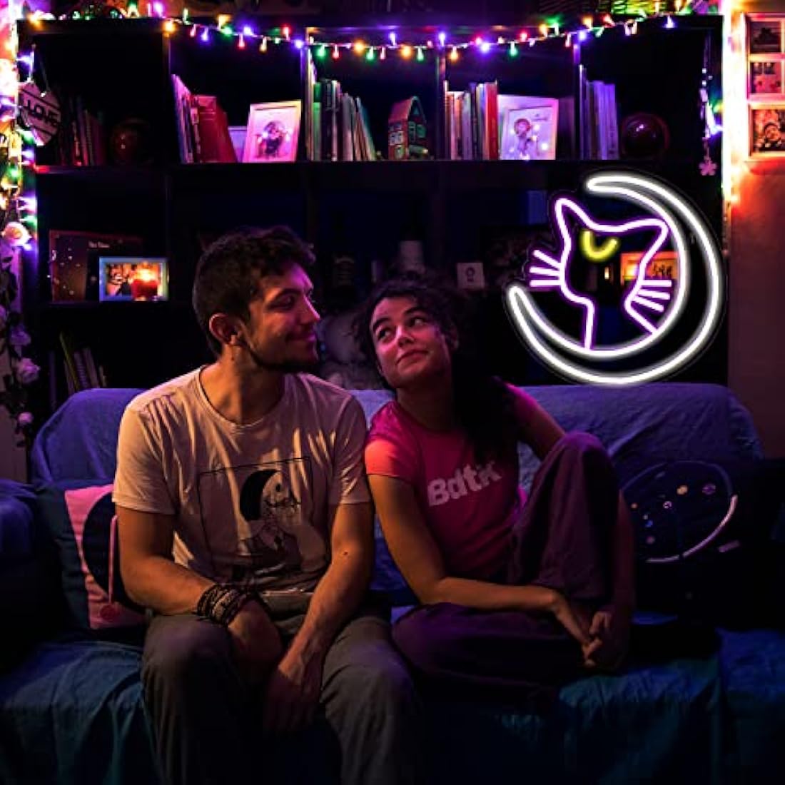 Sailor Moon Cat Neon Sign – LED Anime Wall Decor for Bedroom
