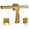 10-Inch Stainless Steel Shower Squeegee with Storage Hooks