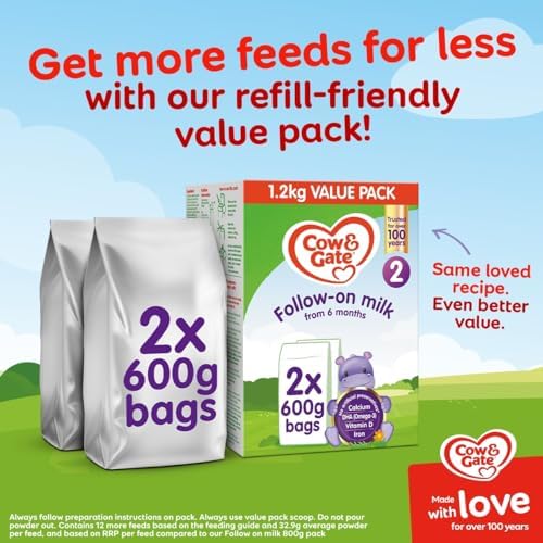 Cow & Gate 2 Follow On Baby Milk Powder Formula, 6-12 Months, 3.6kg
