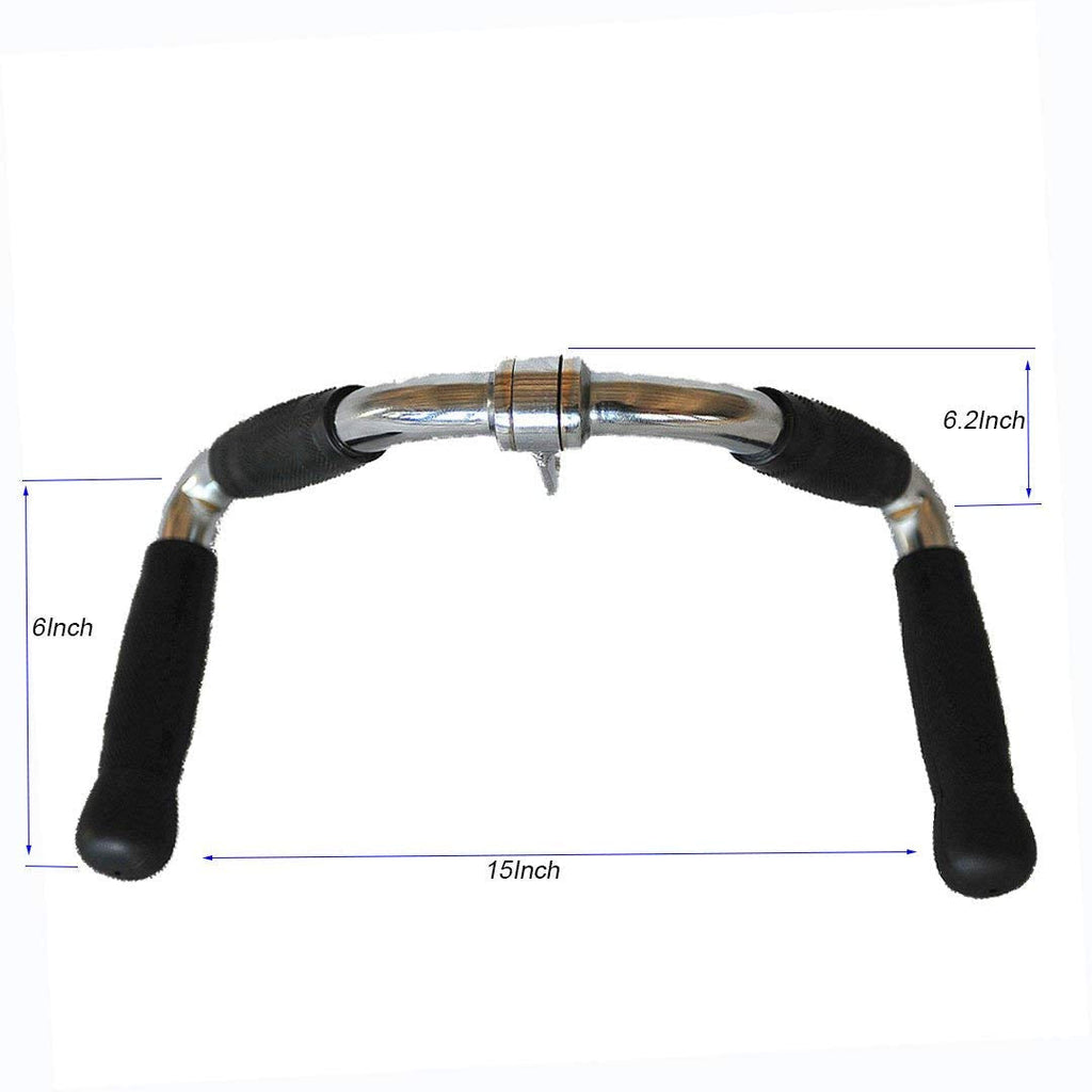 Jolof Store Revolving Straight Bar Cable Attachment with Rubber Grips