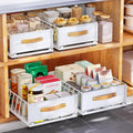 Kitstorack Pull Out Cabinet Organizer | Heavy Duty No-Drill Sliding Drawer