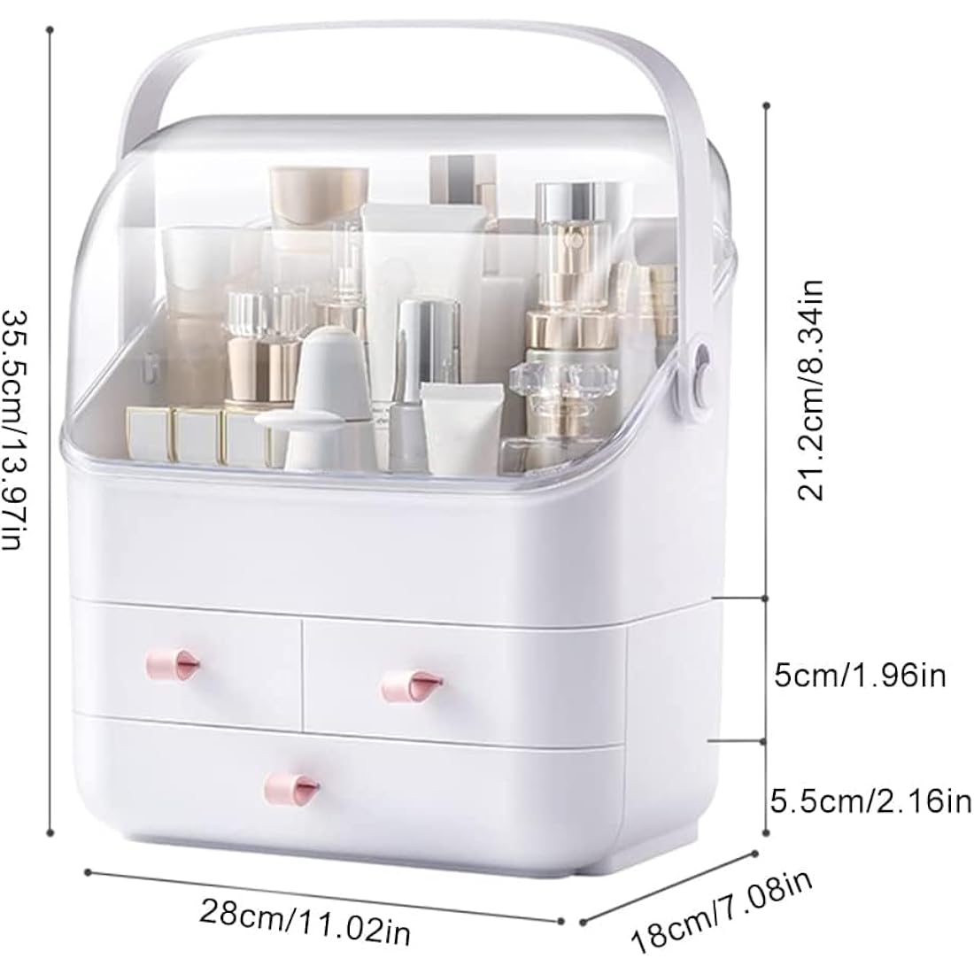 Jolof Store Makeup Organizer – Large Dustproof Cosmetic Storage Box