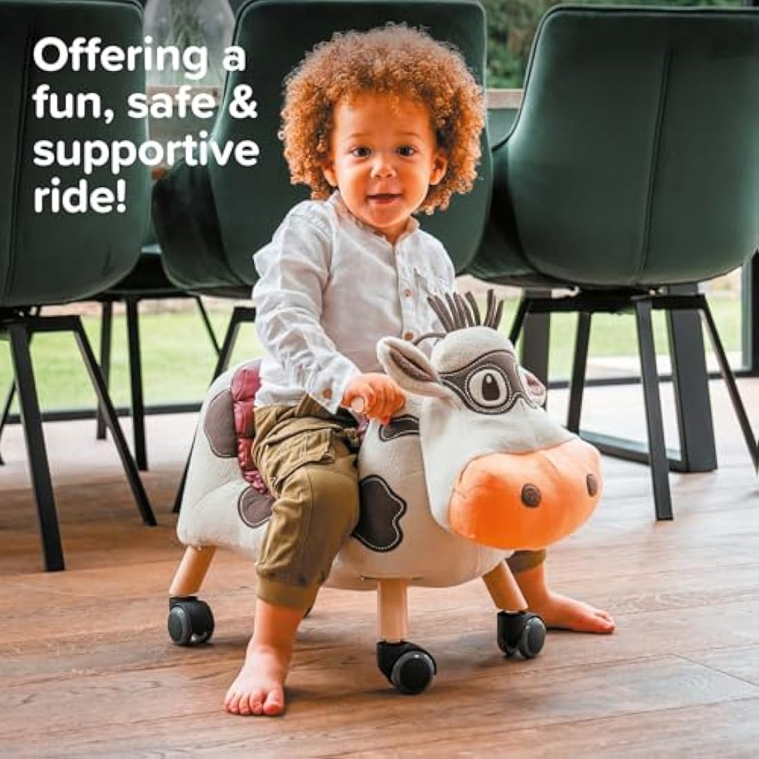 Little Bird Told Me Moobert Cow Ride On Toy – Wooden Toddler Toy