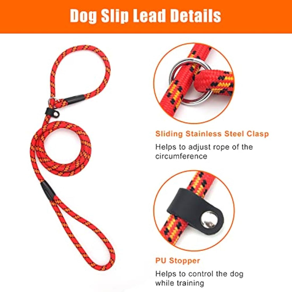 Dog Slip Lead – 150cm Durable Nylon Training Leash Rope