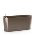 Lechuza Delta 20 Self-Watering Indoor Herb Planter - Shiny Taupe Plastic
