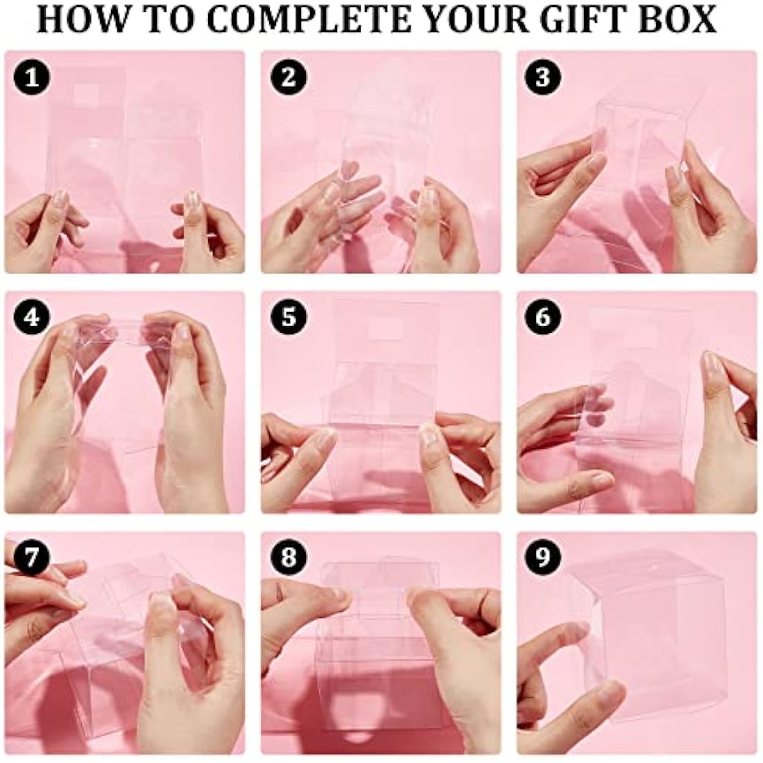 BENECREAT 30PCS Clear PVC Favor Boxes – 7x7x7cm Transparent Gift Cubes