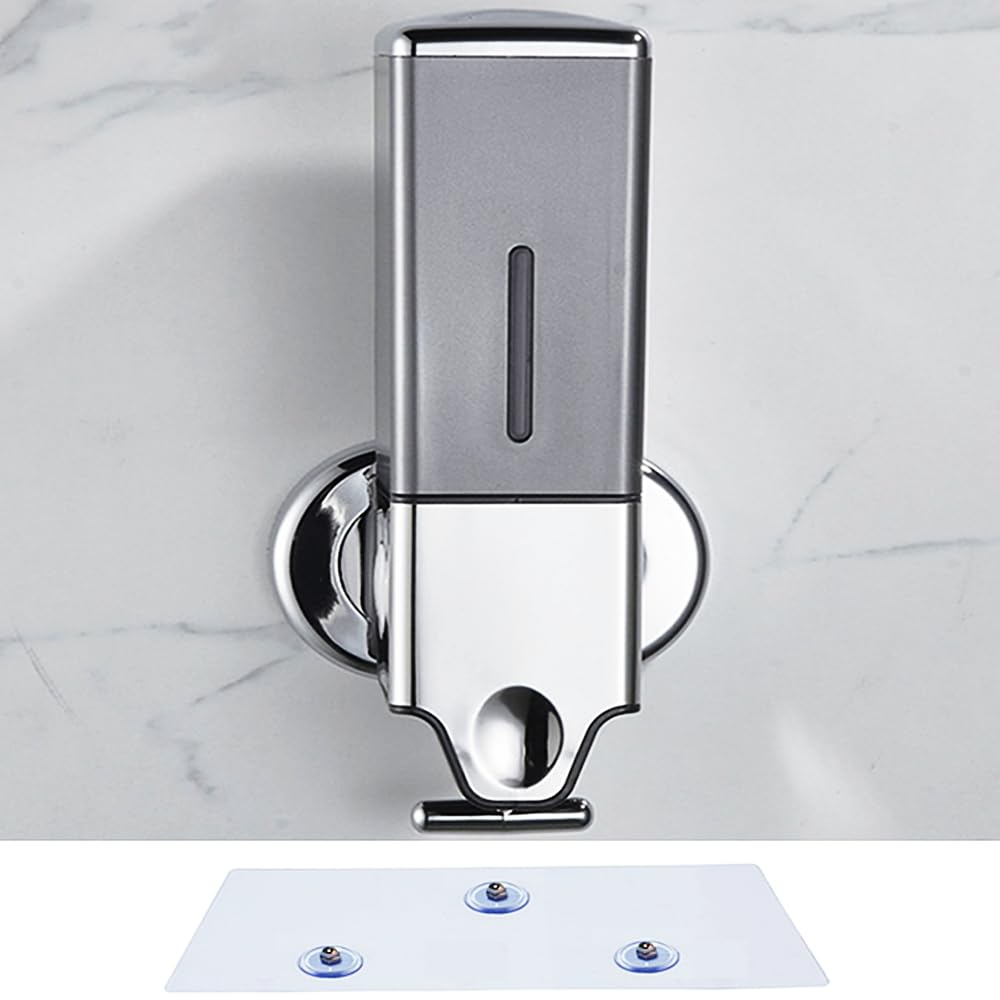Jolof Store Wall Mounted Soap Dispenser – 500ml Grey Manual T-Bar