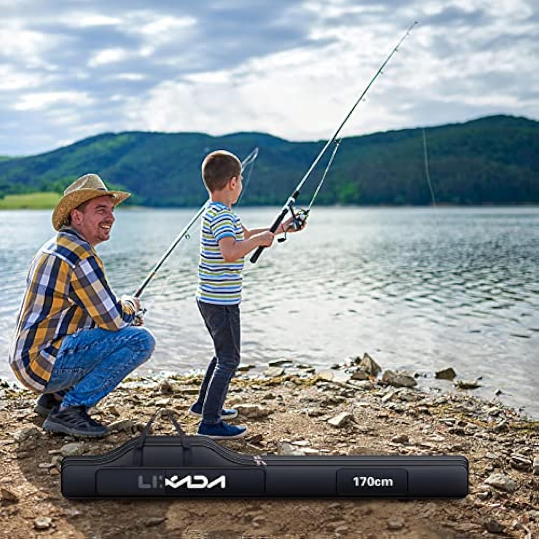 Lixada Folding Fishing Rod Bag – Durable 420D Oxford Tackle Carrier
